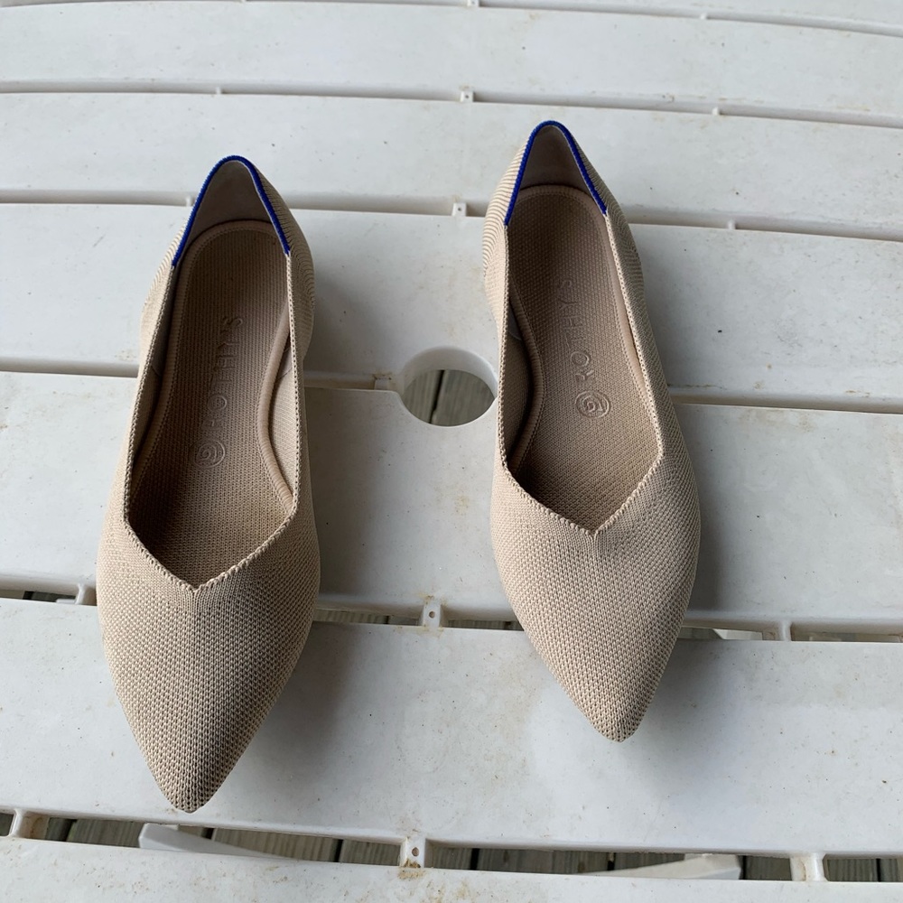 Rothy’s The Point in Ecru-WORN ONCE